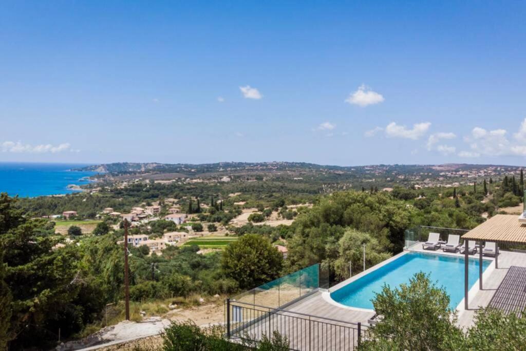 Color Villas-New Villa Green At Trapezaki With Private Pool Mousata Екстер'єр фото