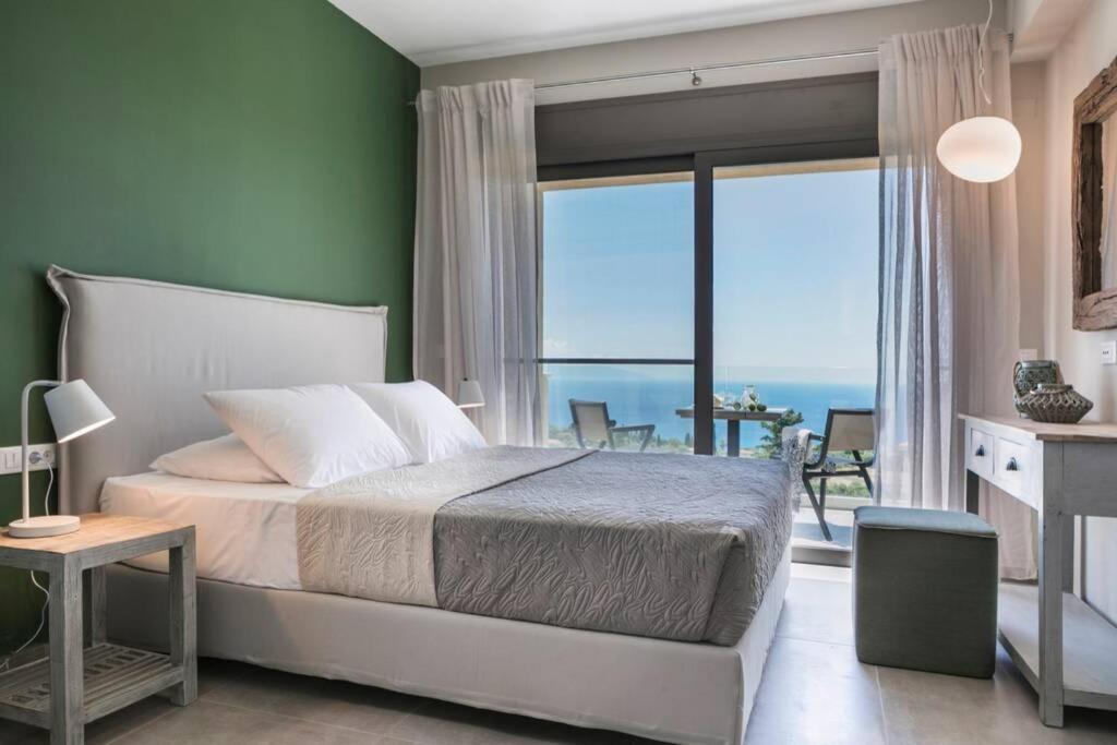 Color Villas-New Villa Green At Trapezaki With Private Pool Mousata Екстер'єр фото
